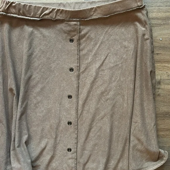 COMO Vintage Elegant Tan Button-Up Skirt Sz: M - Picture 6 of 6